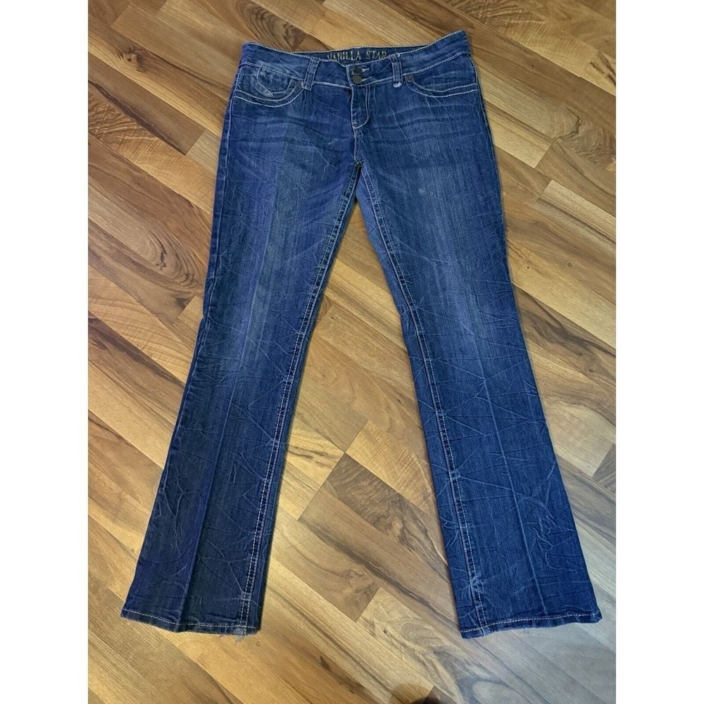 Vanilla Star Juniors Jeans Sz 15 Boot Cut Embroidered Pockets